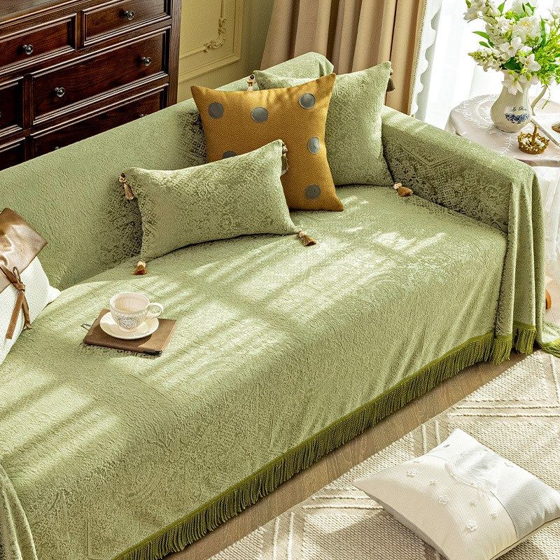 Q683美式绿色沙发巾客厅沙发垫家用沙发盖布盖巾全包套Z罩四季通,居家布艺,沙发套,淘宝优惠券,粉丝福利购,淘宝优惠卷