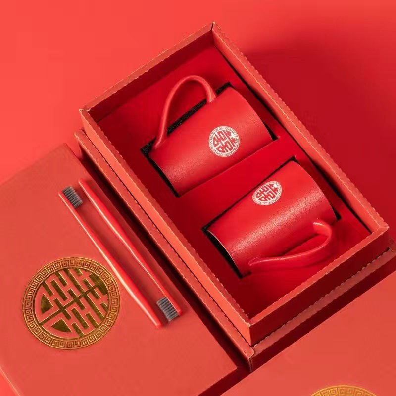 陪嫁用品套装喜盆结婚r用品大洗漱杯子娘家嫁妆备婚婚礼婚庆泷叻