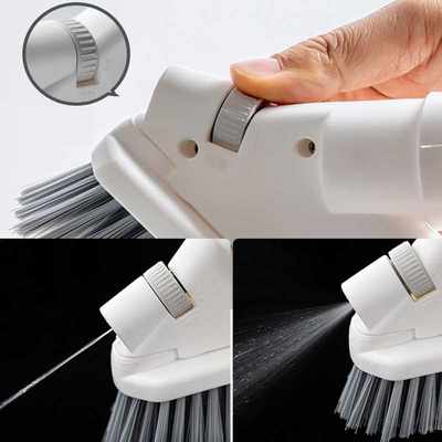 速发Multfuncton Ktchen Spray Cleanng Brush Set Long Handle