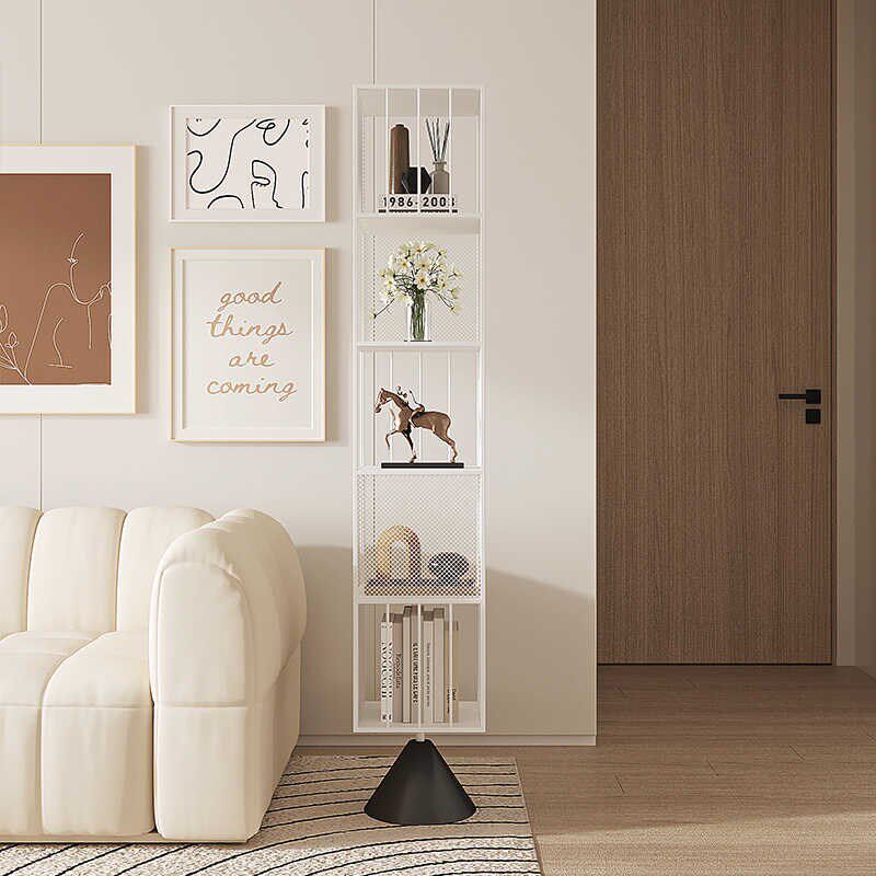 客厅书架落地置物架儿童转角简易卧室电视旁小书柜铁艺玩具收纳架,住宅家具,旋转书架,淘宝优惠券,粉丝福利购,淘宝优惠卷