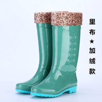 新款雨鞋长筒时尚秋冬加绒加厚防水鞋成人防滑水靴高筒夏季水桶雨