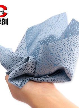 工业吸油纸蓝色树皮纹擦拭纸切片式无尘吸油纸油污擦拭纸一袋