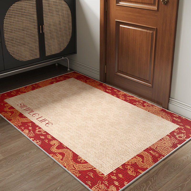 入户门地垫红色喜庆龙年门垫门口玄关地毯耐脏可裁剪定制脚垫进门,居家布艺,入户地垫,淘宝优惠券,粉丝福利购,淘宝优惠卷