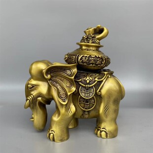 铜象摆件一对纯铜大象客厅玄关财位吸水象大号开业礼品装饰工艺礼