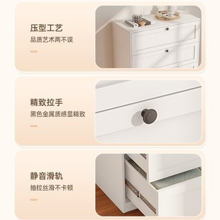 家用钢制五斗柜铁艺卧室收纳柜简约现F代多层抽屉柜床头床尾储物