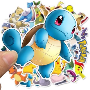 waterproof Pokemon cartoon children 50PCS mixed toys stic