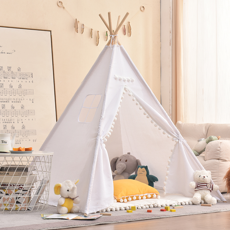 速发kids teepee tent kids indian canvas playhouse sleeping d