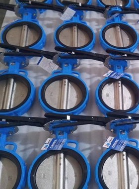 D71X-16QCP材质对夹式手动蝶阀/手柄蝶阀DN40 50 80 100 125 150