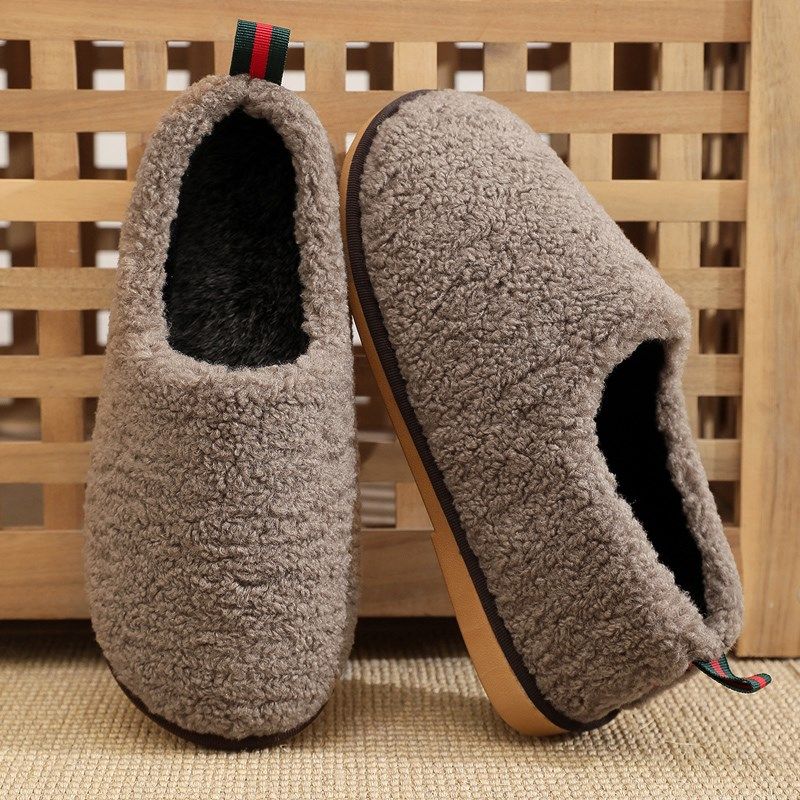 秋冬季包跟保暖鞋男女居家室内防滑耐磨软底棉拖鞋家用月子鞋厚底