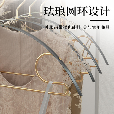 衣架轻奢铝合金家用m衣挂晾衣宽肩防滑无痕衣架子晒衣服衣撑挂衣
