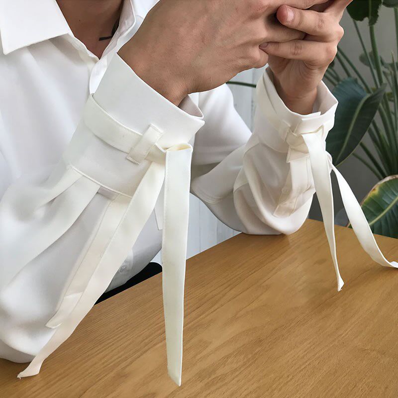 心机衬衫设计感男港风夜场时尚个性潮流韩版潮英伦风衬衣免烫抗皱
