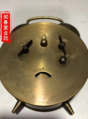 老式仿古做旧闹钟纯铜创意床头闹钟上弦I钟表座钟家居装饰老式闹