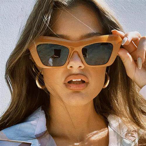 热销Brand Cat Eye Sunglasses Woman Fashion Designer Vintage