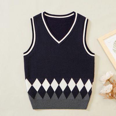 儿童马甲男孩冬季2022新款纯棉毛线加厚保暖内穿女款针织毛衣背心