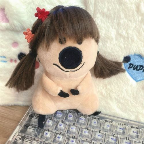 15cm卡通柿子椒椒熊耐高温假发毛绒玩偶汽车书包挂件公仔装饰