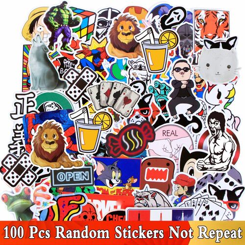 工厂销100 PCS Mix Stylqe Colorful Cute Stickers for Home Dec