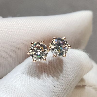 速发18K Rose Gold Plated Round Brilliant Cut Diamond Test To