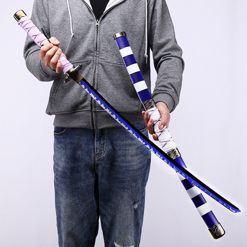 合金海贼cos刀索隆黑刀u秋水三代鬼彻和道雪走阎魔天羽医生不开刃