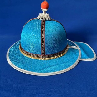 男童蒙古帽子尖顶蒙古族儿童王爷帽男孩少数民族舞蹈演出表演帽子