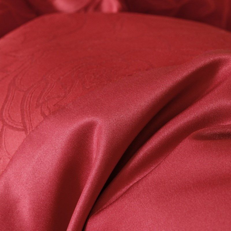 提花结婚四件套红色全棉床单高级感被套新婚陪嫁床上用品,床上用品,婚庆床品套件,淘宝优惠券,粉丝福利购,淘宝优惠卷