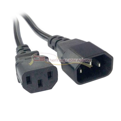 1.8m Male to Female PC Power Extension Cord Cable Wire IEC3
