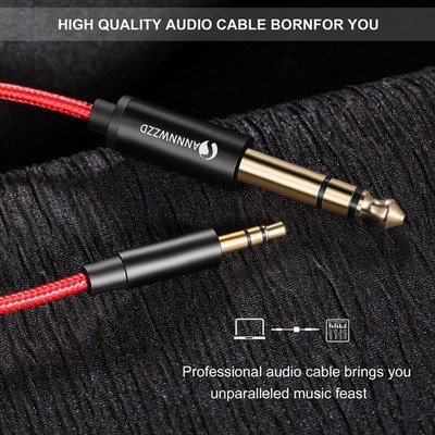 Guitar Cable 3.5mm to 6.35mm Adapter Aux Cable For Cellphone