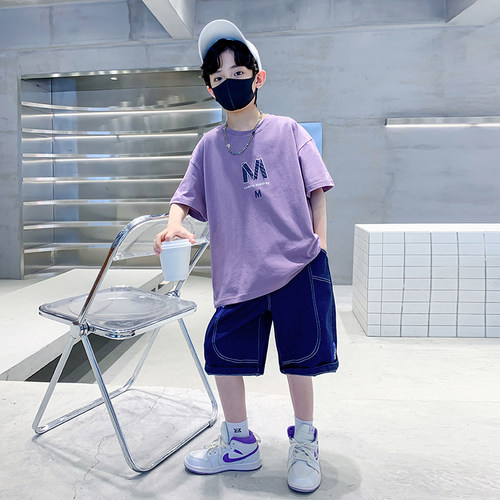 新品儿童装男童夏装套装2s023新款运动夏季中大童夏款男孩薄款酷