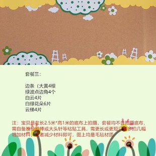 春联天含壁饰贴墙报防系大尺寸家疫幼儿园系绿色文化墙园小学黑板