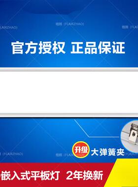 高档石膏板3001200卡扣固定嵌入式平D板灯6060弹簧120×30面板灯