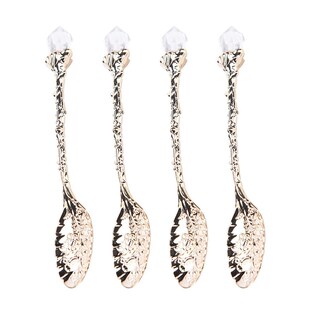 4pcs Style Mini Coffe Palace Spoon Spoons Vintage set Carved