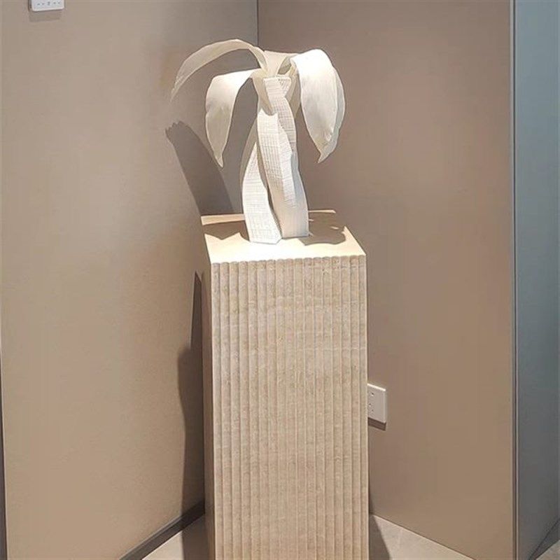 轻奢黄洞石开槽几何体大理石六面体雕塑台软装居家电视柜落地摆件,家居饰品,落地摆件,淘宝优惠券,粉丝福利购,淘宝优惠卷