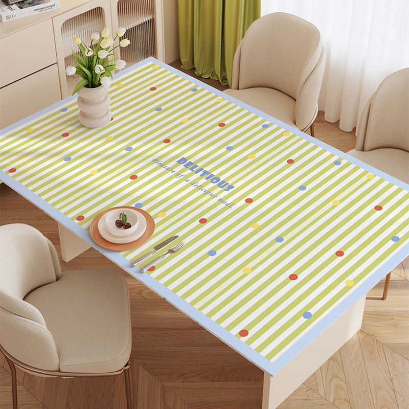 卡通波点餐桌垫防水防油防烫皮革pvc桌布茶几台布岩板餐桌保护垫,居家布艺,桌布,淘宝优惠券,粉丝福利购,淘宝优惠卷