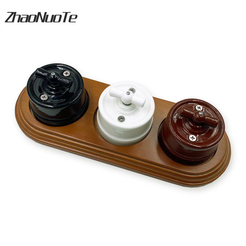 High Quality EU Retro Ceramic Rotary Switch 2 Gear Integral