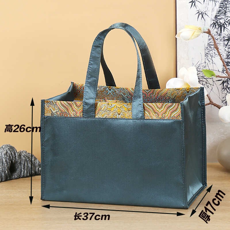 高级感高档织锦绸缎手提袋丝绸袋茶叶袋服装礼品袋通用礼袋可定制