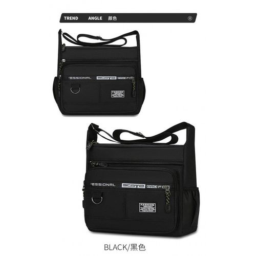 新款大容量男士单肩包多口袋做生意收纳零钱包商务休闲简约斜挎包