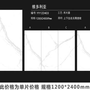 急速发货新岩板电视背景墙 1200x2400连纹大板装饰瓷砖大理石白色