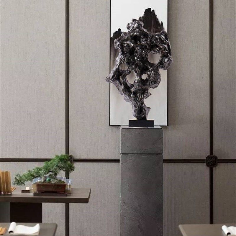 新中式太湖石落地摆件艺术品雕塑售楼处玄关酒店大堂样板房装饰品,家居饰品,落地摆件,淘宝优惠券,粉丝福利购,淘宝优惠卷