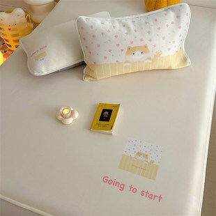 月亮睡了可爱冰丝软凉席床笠三件套夏凉席宿舍家用可机洗空调席夏