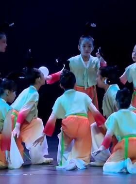 新品古典舞演出服飘逸女童民族汉唐古风小荷风采表V演服长安幻夜