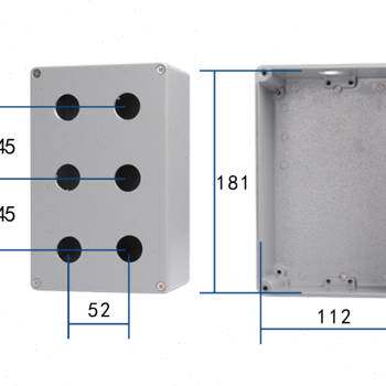 金属按钮盒铸铝防水m控制盒开关自复位急停操作盒123456位22MM