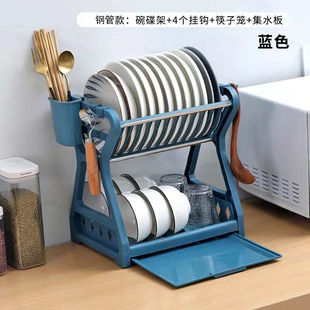 厨房置物架沥碗架晾碗架晾洗放碗盘柜碗碟碗Q筷收纳盒刀架双层碗