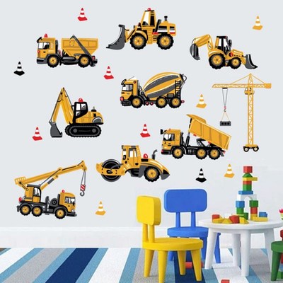 Children Kids Room Decoration Tractor Engineering Car Patter