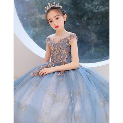 儿童晚礼服公主裙女童蓬蓬纱花童婚纱钢琴演出服小孩主持人洋气春