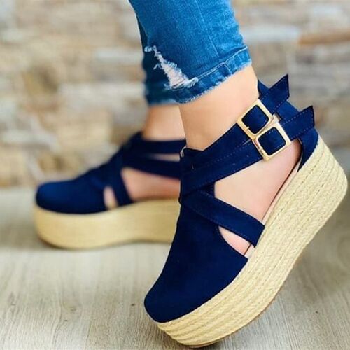 现货Comfort Shoes for Women Beige Heeled Sandals Large Size