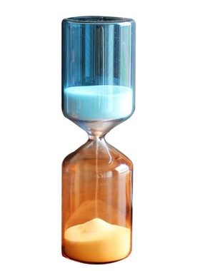 创意礼品喷色彩色玻璃沙漏圆柱形家居摆件同学生日礼物情人节闺蜜