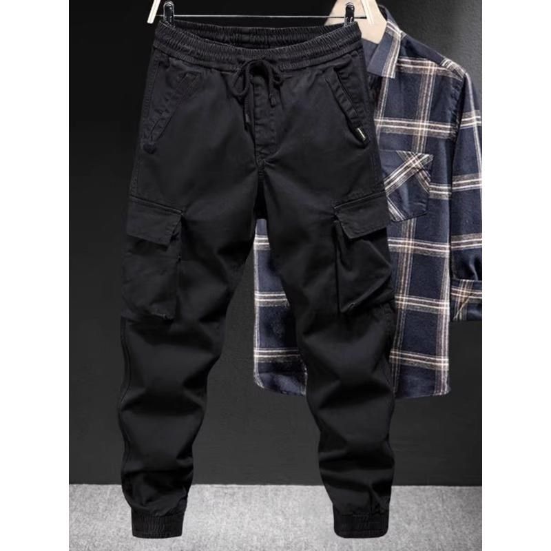秋冬季工装裤男宽松大码束脚裤加绒加厚多口袋劳保耐磨休闲工作裤,男装,休闲裤,淘宝优惠券,粉丝福利购,淘宝优惠卷