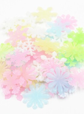 50pcs/set Christmas Windows Stickers Luminous Snowflake Wall
