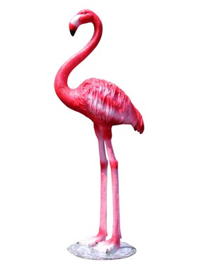 户外园林景观装饰仿真火烈鸟小区中庭水景鱼池造景玻璃钢动物雕塑