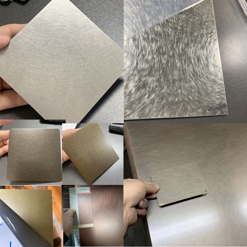 不锈钢喷砂d黑钛哑光拉丝雾面灰钢黑钛乱纹古铜色工程定制不锈钢