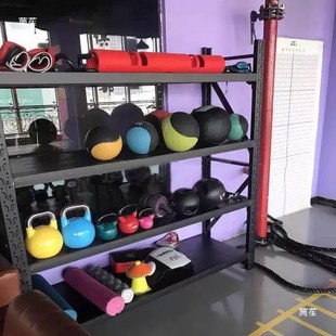 健身房器材收纳架子家用私教小工具储物柜哑玲瑜伽运动器械置物架